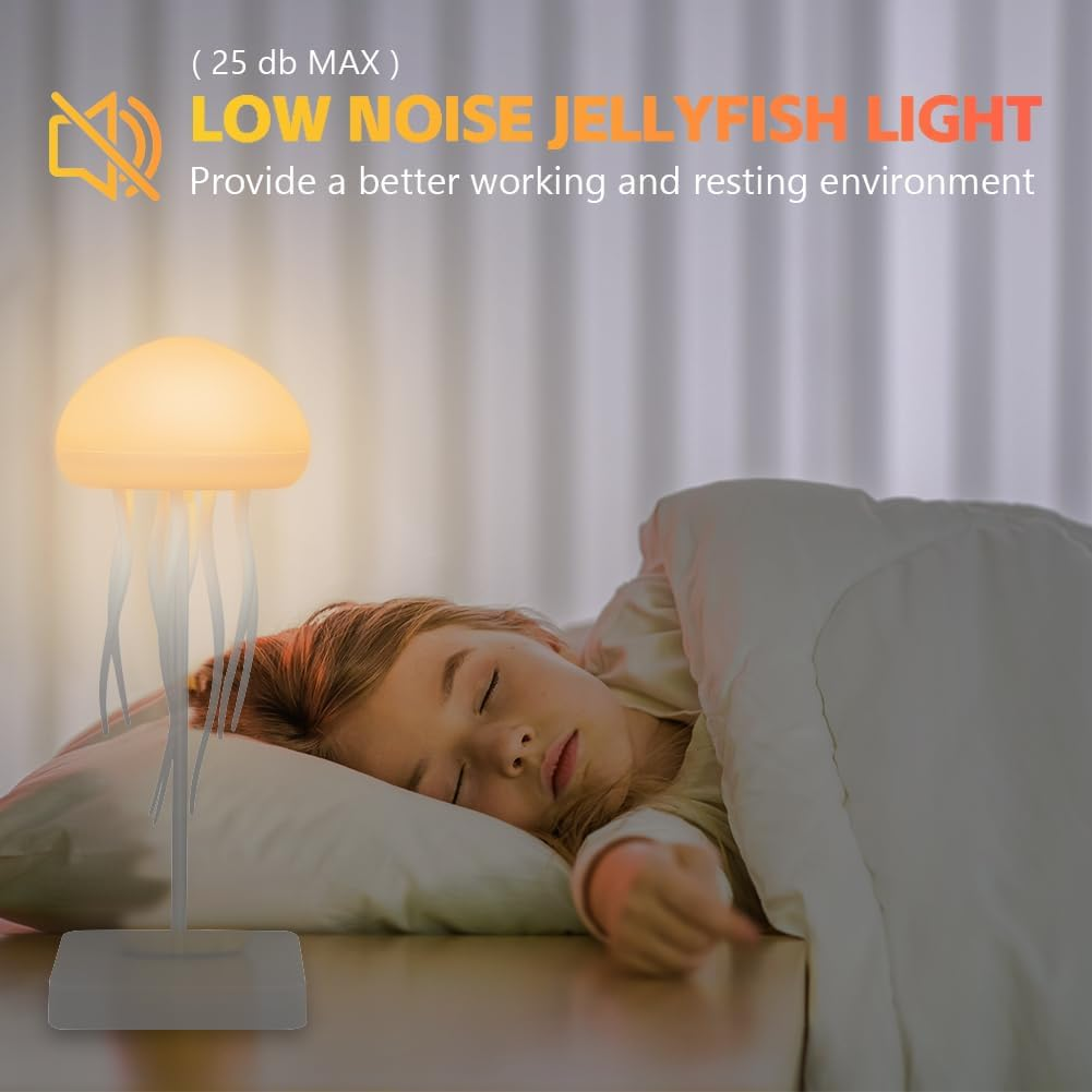 Anti-stress LED jellyfish lamp